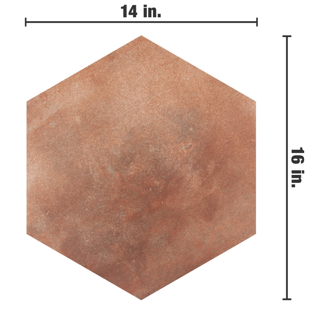 Americana Boston Hex North 14-1/8 in. x 16-1/4 in. Porcelain Floor and Wall Tile