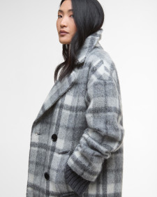 Wollmantel Beattie Soft Grey Check/Onyx Tartan