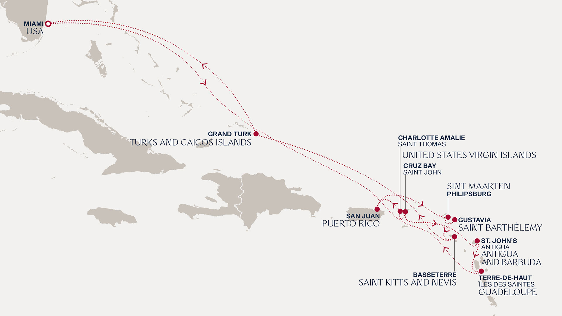 Itinerary map