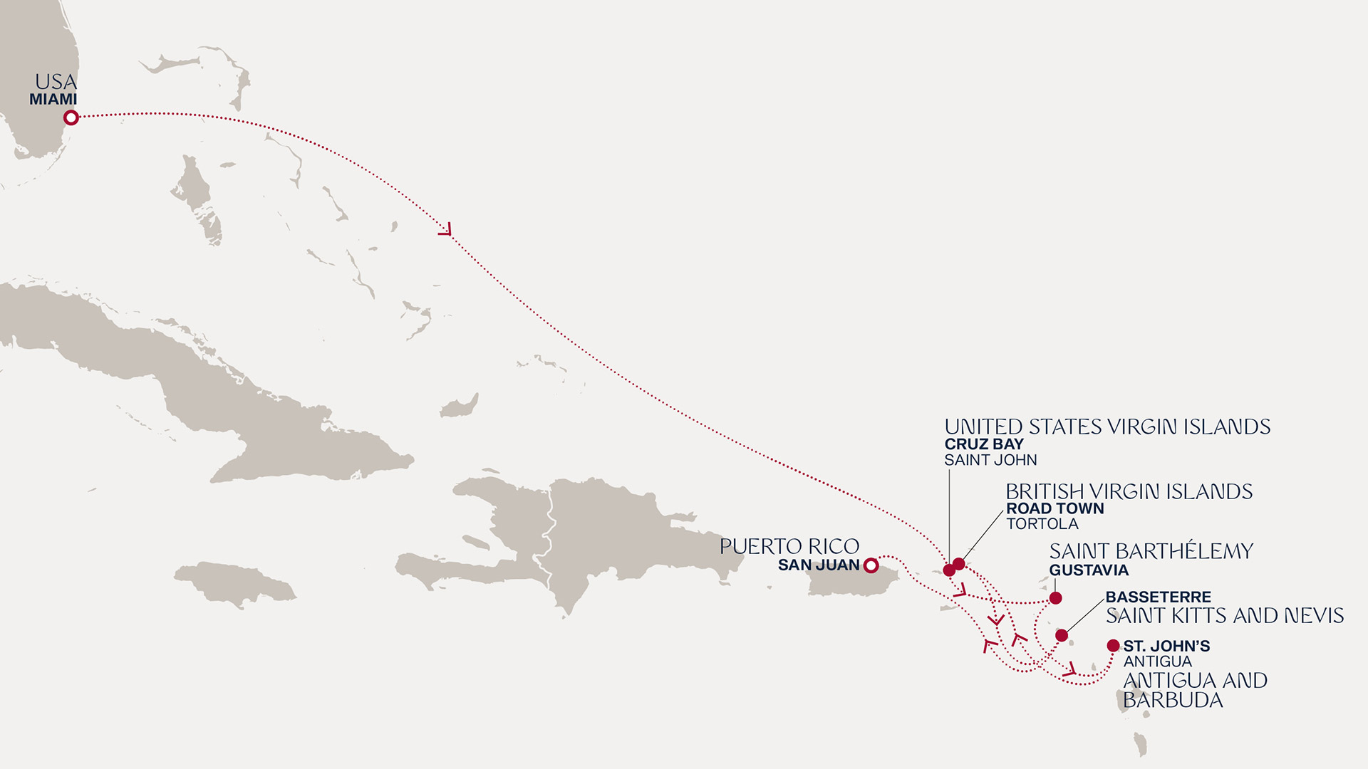 Itinerary map