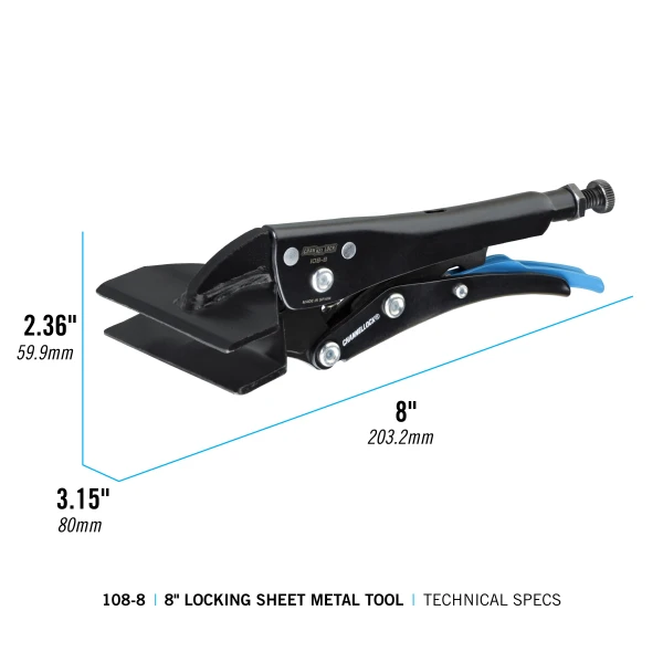 108-8 8-inch Sheet Metal Locking Pliers