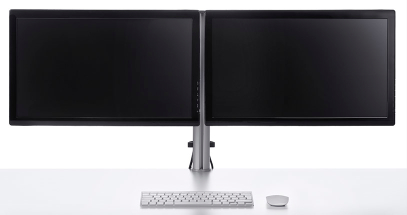 Position 2 monitors for perfect side-by-side viewing.