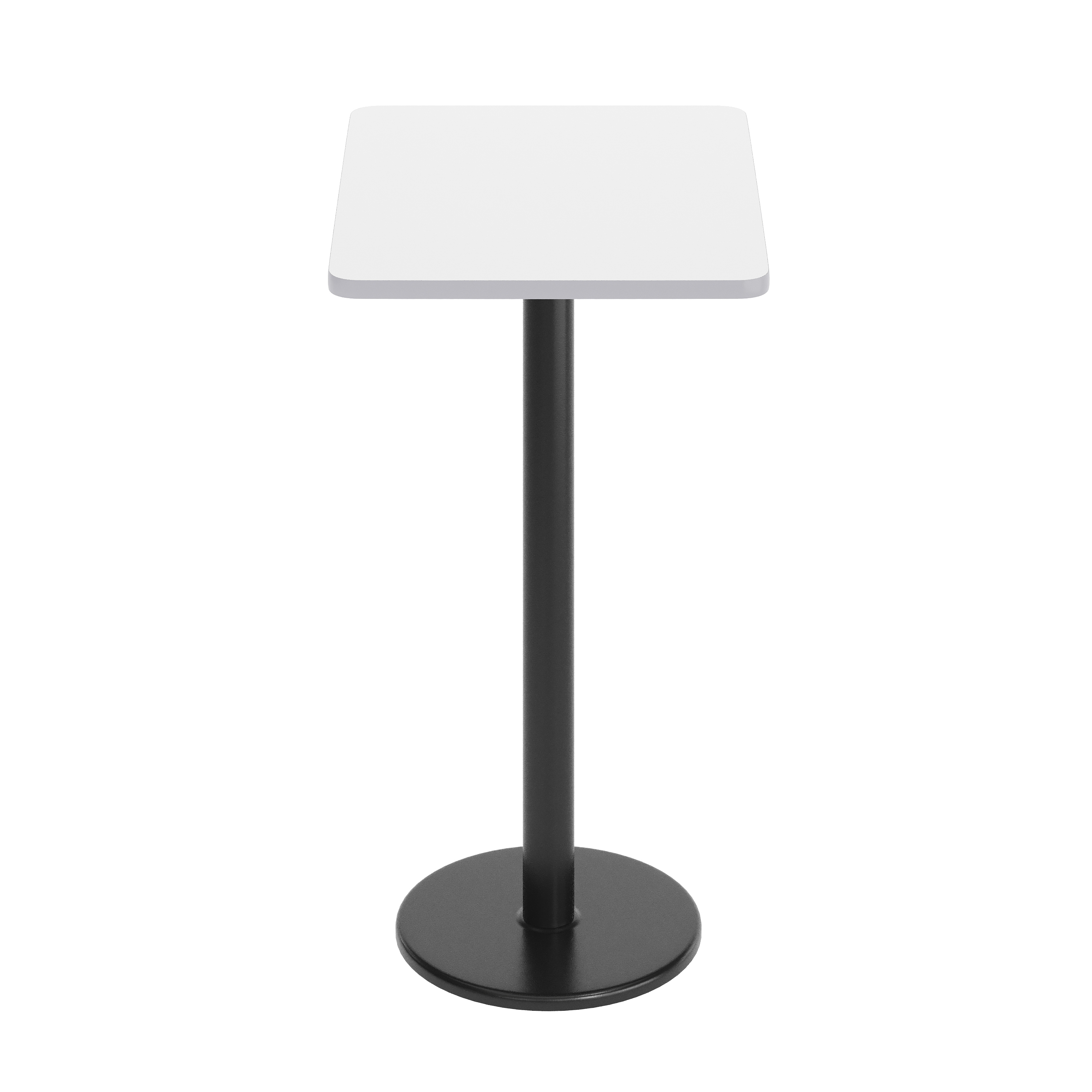 Stiles 24'' x 30'' Gray Rectangular Laminate Table Top with Black 18" Round B... - Picture 32 of 35