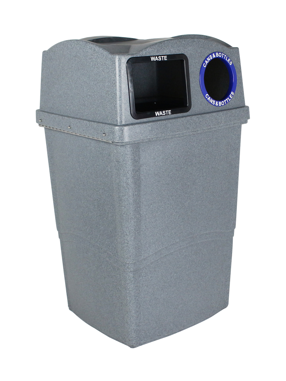 WAVE – Double – Kit – Indoor – Waste – Cans & Bottles – Full-Circle – Greystone