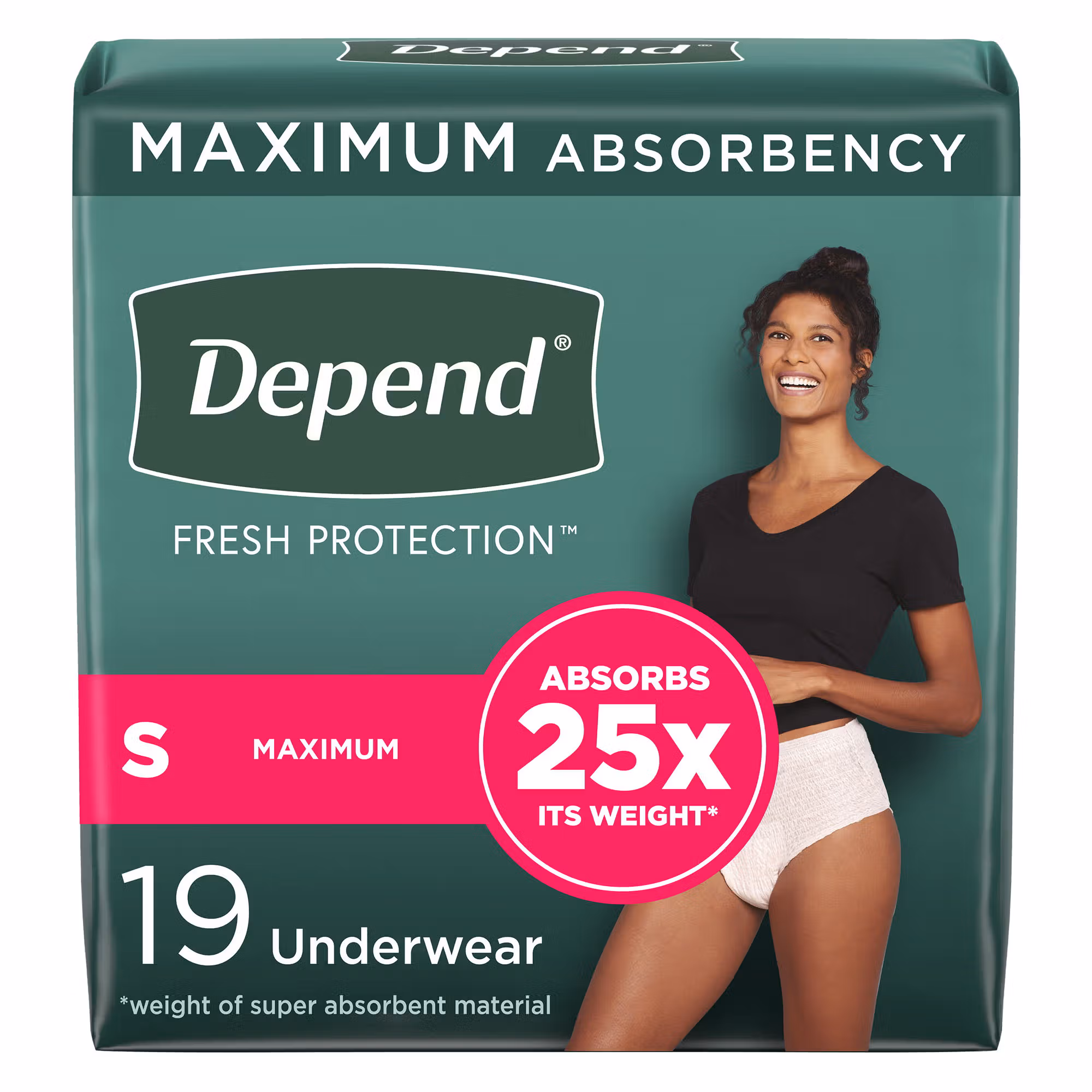 Depend® Fresh Protection™ Women's Maximum Absorbency Underwear, Small
