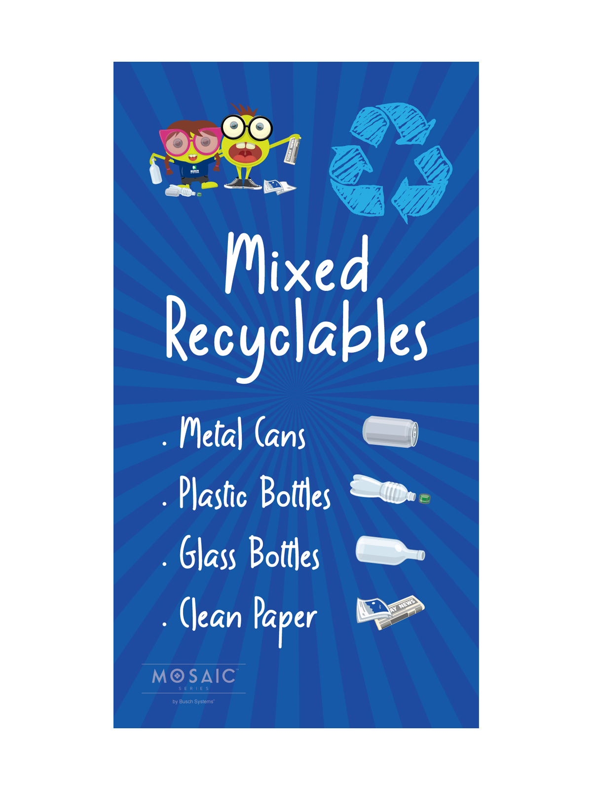 MOSAIC – Junior Body Sign – Junior – Mixed Recyclables – Blue