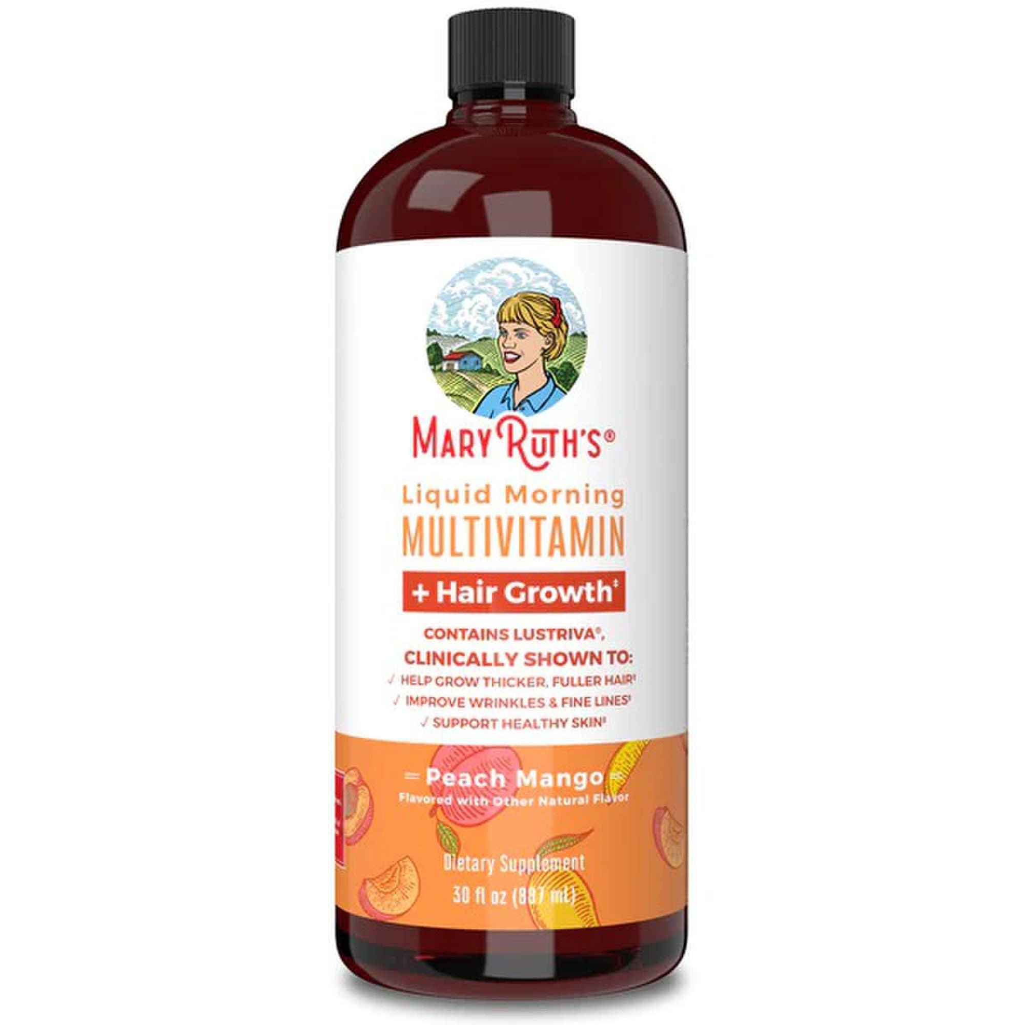 MRO MaryRuth LLC SUPPLEMENT, LIQ MORNING MULTIVITMN + HAIR GROWTH 30OZ (6/CS)