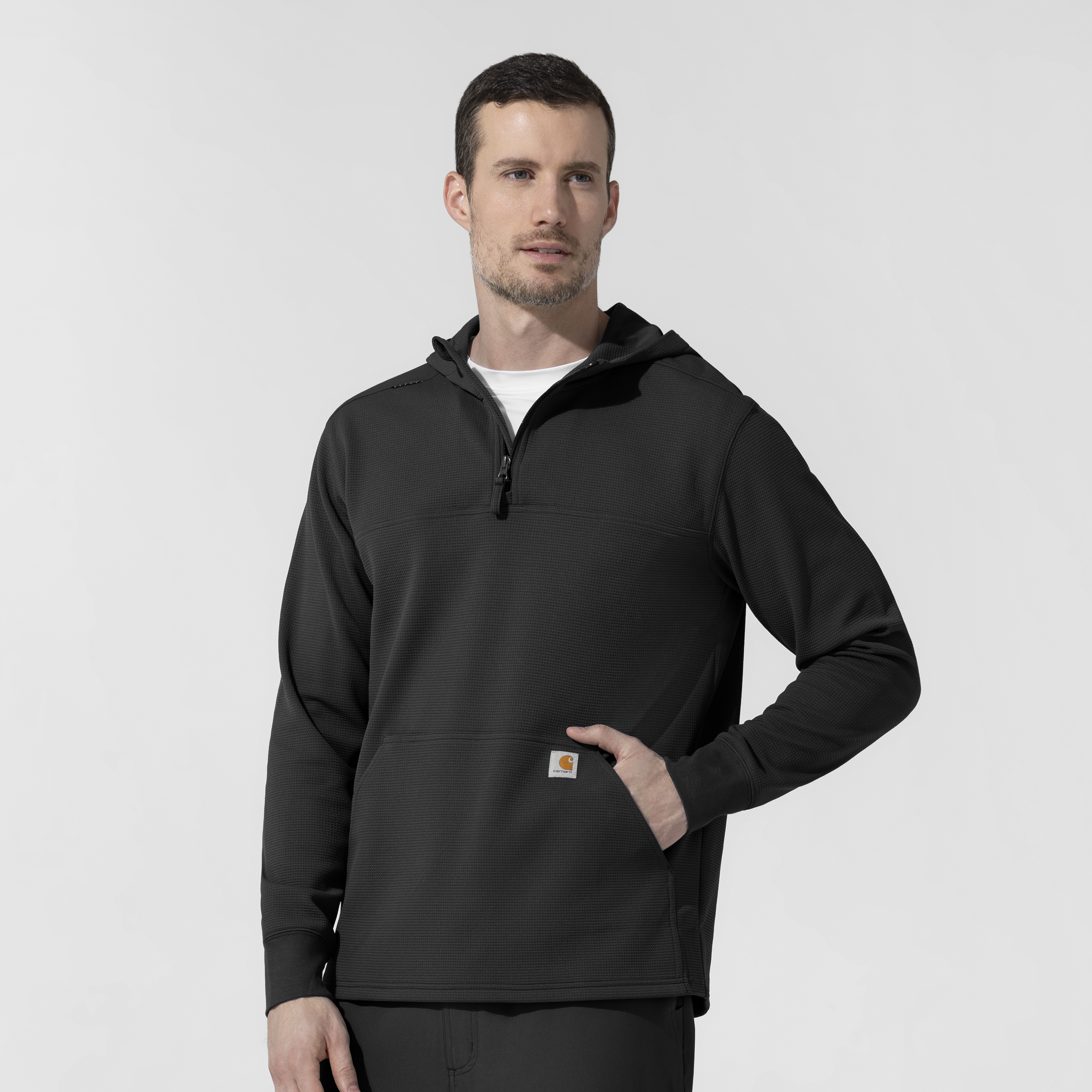 Layers Men‘s Quarter Zip Waffle Hoodie-Carhartt