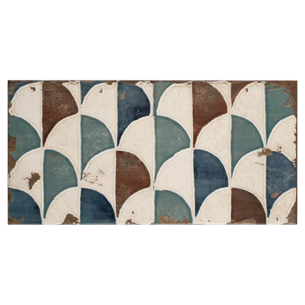 Essenza Gondola 5-7/8 in. x 11-7/8 in. Ceramic Wall Tile