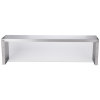 46-inch Servewell® stainless steel single-deck overshelf with acrylic panel cafeteria guard