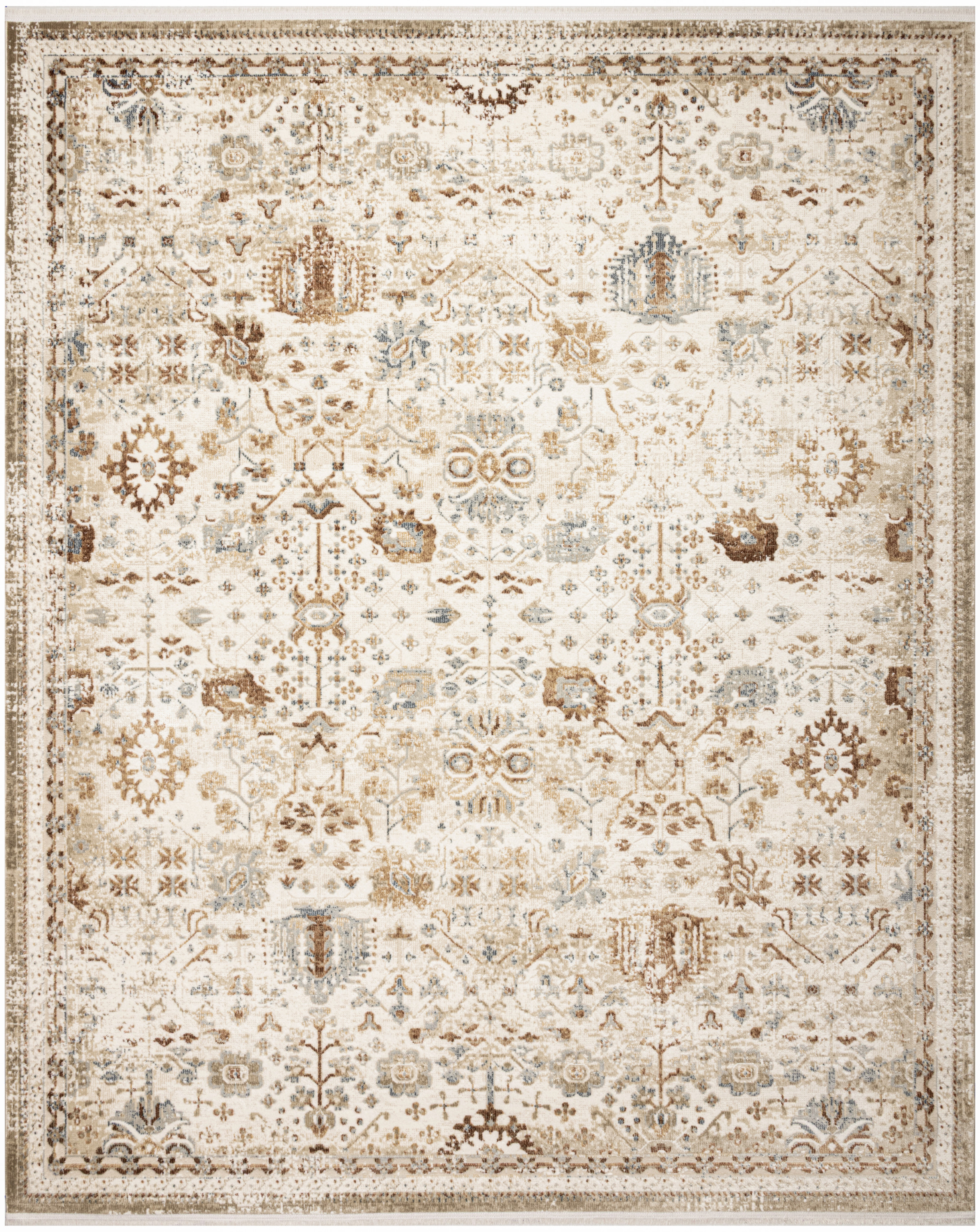 Nourison Pardis 7'10" x 9'10" Ivory Rust Vintage Indoor Rug