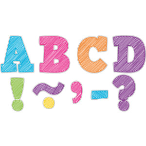 Scribble Bold Block 3" Magnetic Letters
