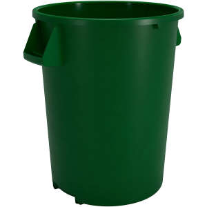 Carlisle, Bronco™, Waste Bin Trash Container, 32gal, Plastic, Green, Round, Receptacle