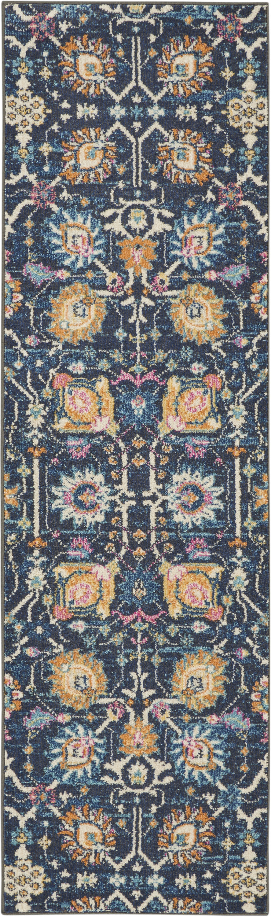 Nourison Passion 2'2" x 7'6" Navy Bohemian Indoor Rug