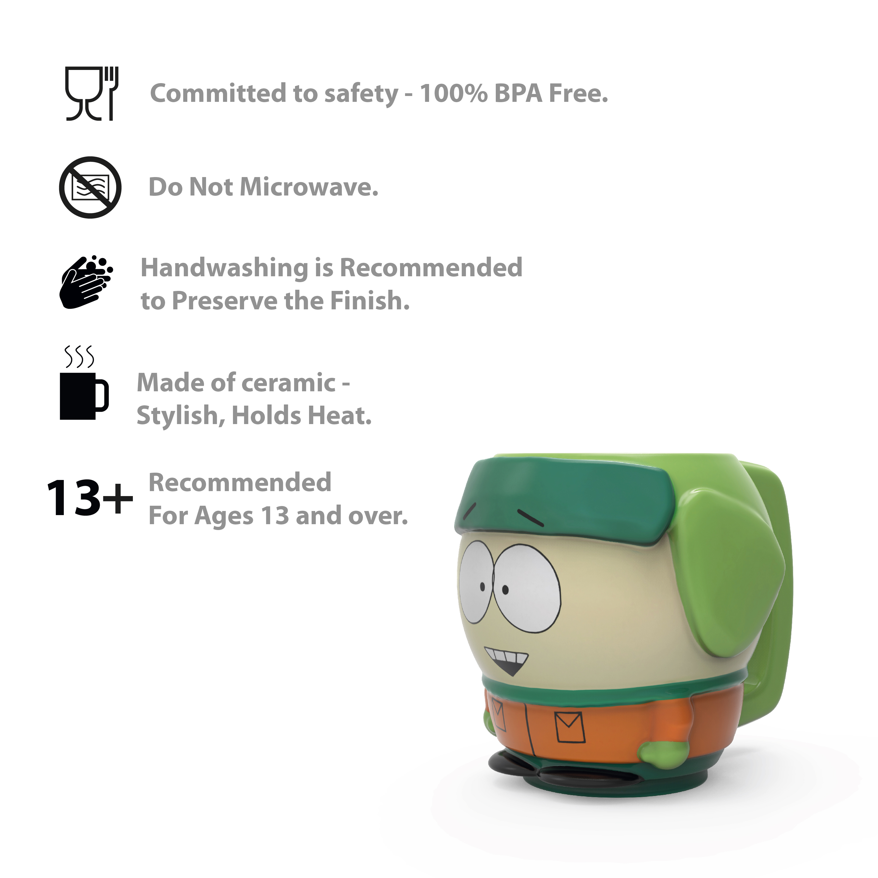South Park 16 ounce Ceramic Coffee Mug, Kyle slideshow image 5 South Park 16 ounce Ceramic Coffee Mug, Kyle slideshow image 5