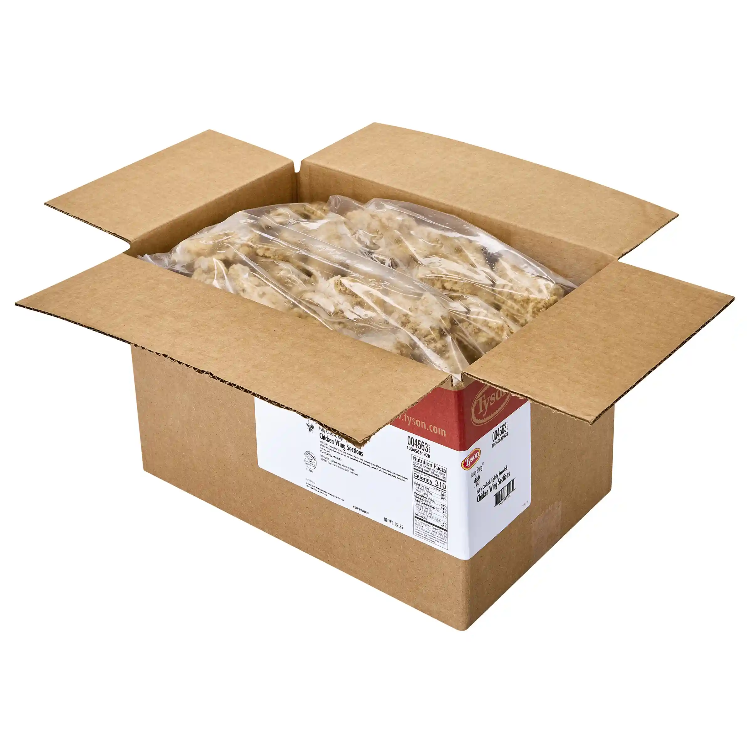 Tyson® Honey Stung® Fully Cooked Lightly Breaded Original Honey Bone-In Chicken Wing Sections, Jumbo_image_4