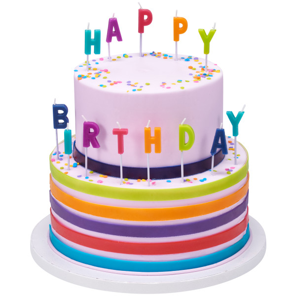 Happy Birthday Letters Neon Specialty Candles