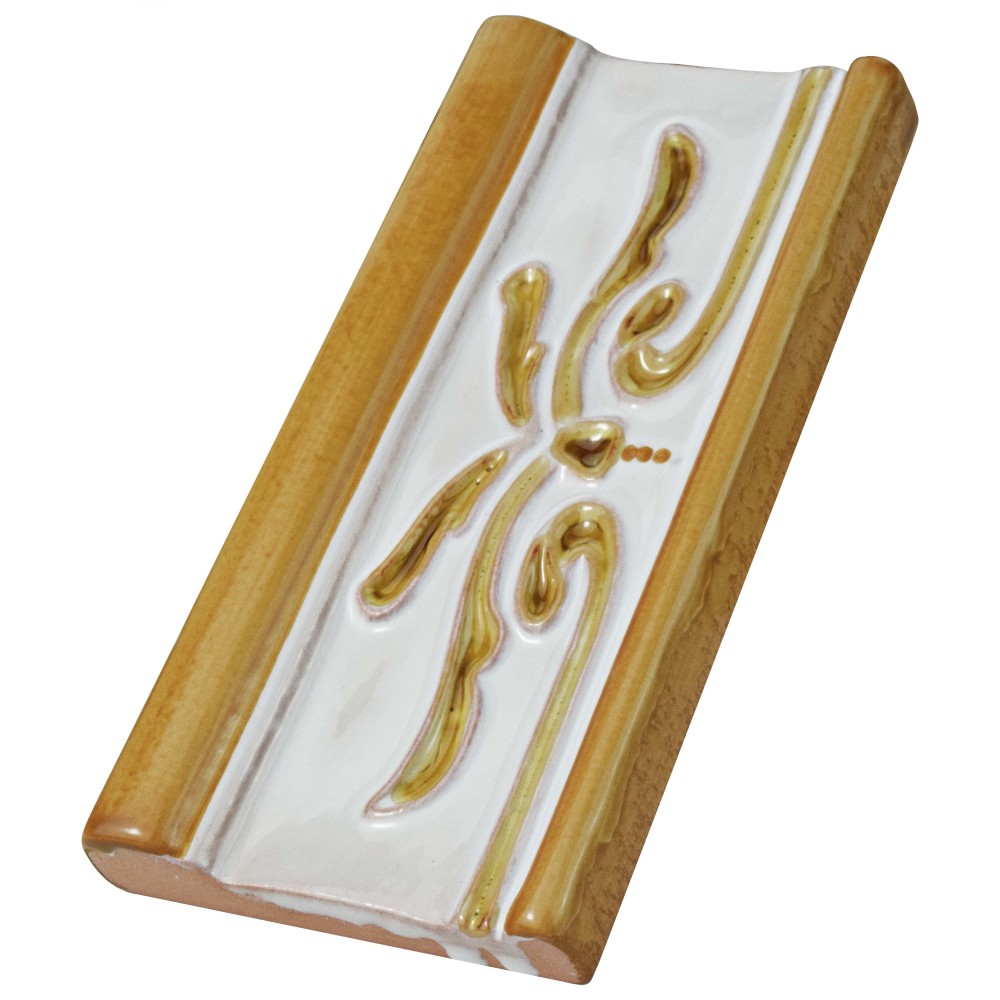 Novecento Cenefa Evoli Camel 2-5/8 in. x 5-1/8 in. Ceramic Wall Trim