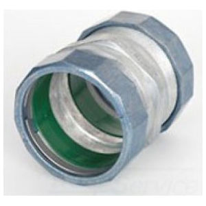 Raintight Compression Coupling, Zinc Die Cast, EMT Conduit, 2 in.