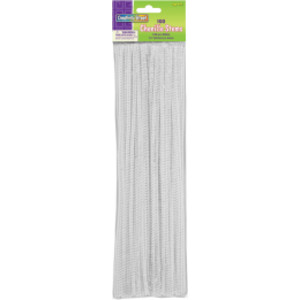 Regular Stems, White, 12" x 4 mm, 100 Pieces