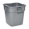 Rubbermaid Commercial, BRUTE®, 28 gal, Resin, Gray, Square, Receptacle