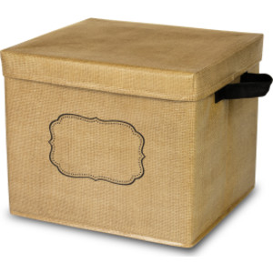 Burlap Design Storage Box with Lid