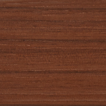 Stained wooden plank with fine horizontal grain and subtle sanding marks; displaying a smooth, matte sheen; evenly warm-lit close-up suggesting a tabletop or floor surface in neutral surroundings.