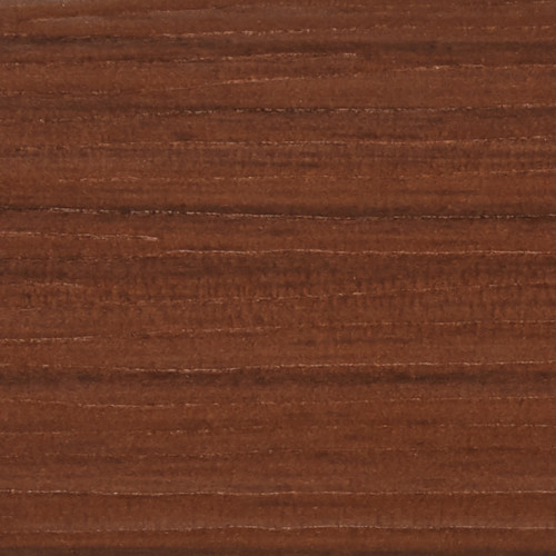 Stained wooden plank with fine horizontal grain and subtle sanding marks; displaying a smooth, matte sheen; evenly warm-lit close-up suggesting a tabletop or floor surface in neutral surroundings.