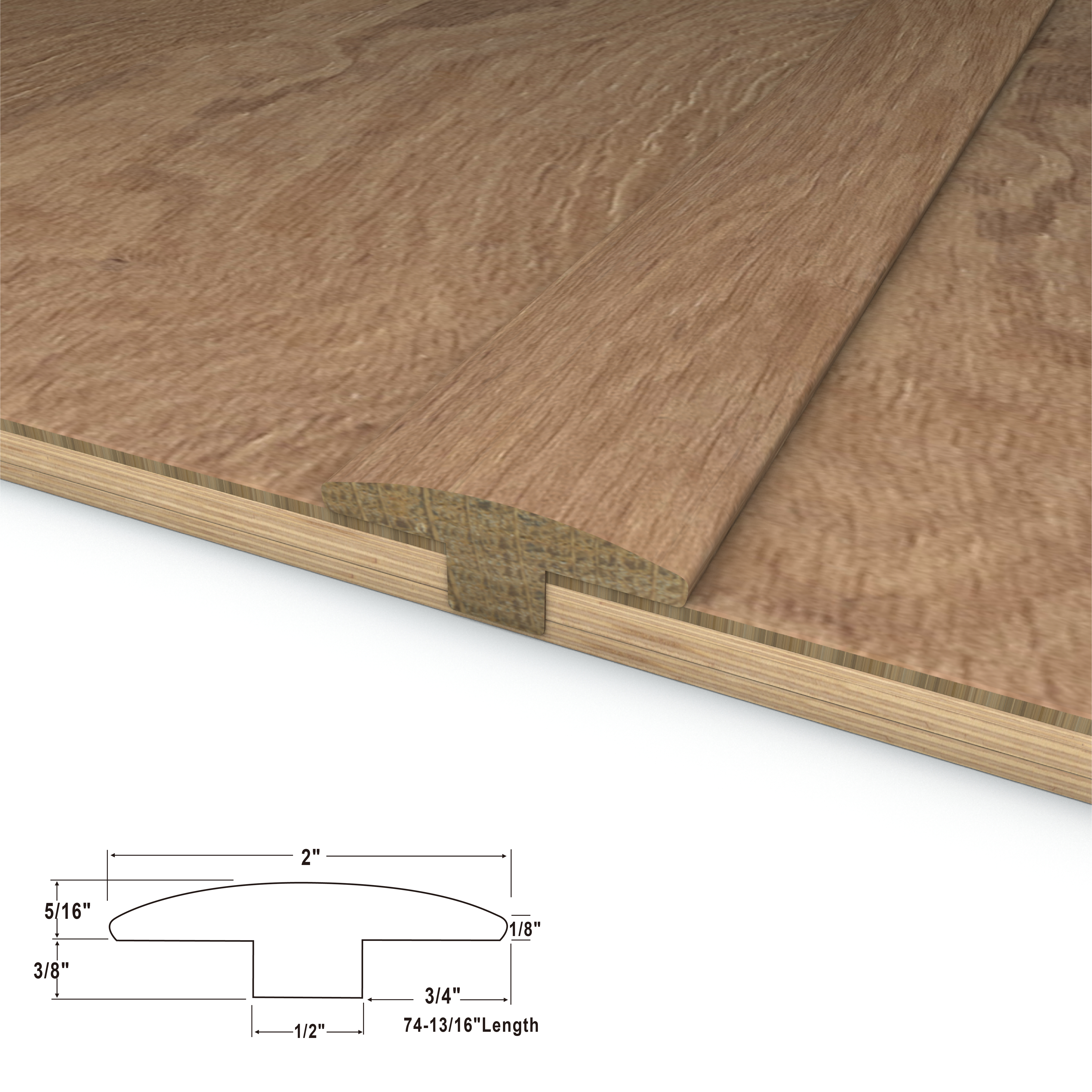 Sonoma Salt Oak Cali Hardwoods T-Mold view 3