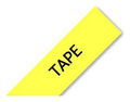 P-Touch Extra Strength Adhesvie Laminated Tapes Black on Yellow