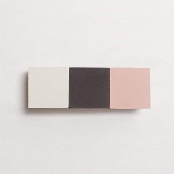 cement: mythology checkerboard | wildwood | grande | matte | trio | charcoal, paste + rose | sample 