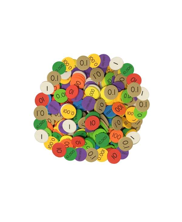 Sensational Math™ Place Value Discs, 10-Value Decimals to Whole Numbers ...