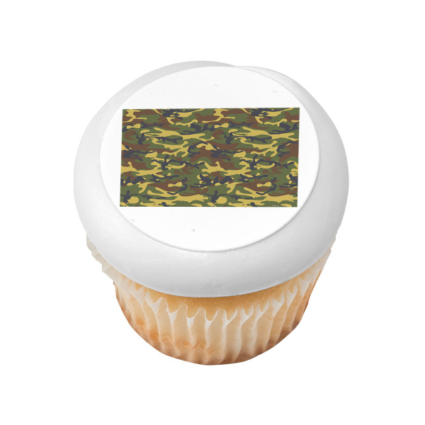 Green Camouflage PhotoCake® Edible Image®