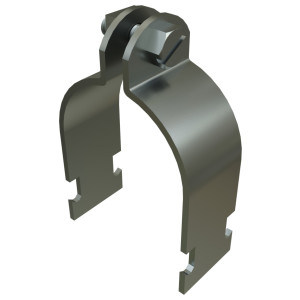 Electrogalvanized Steel 2-Piece Pre-Assembled Rigid/IMC Conduit Clamp, 1/2 in., 14 ga.