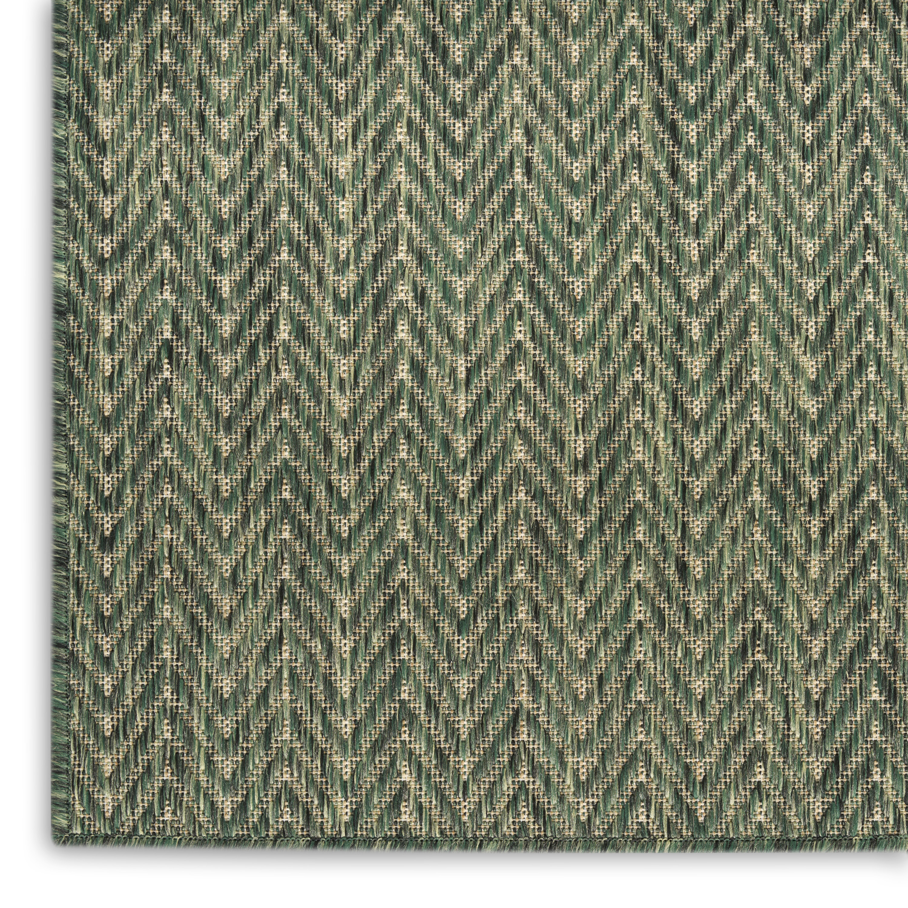 Nourison Horizon Indoor/Outdoor 6' x 9' Green Modern Rug