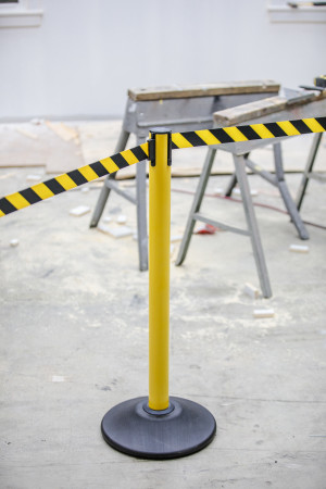 Premium Steel Stanchion - Yellow with CYB belt 10