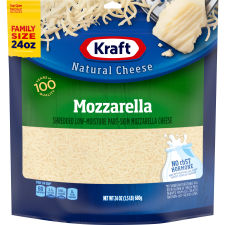 Kraft Mozzarella Shredded Cheese Family Size, 24 oz Bag