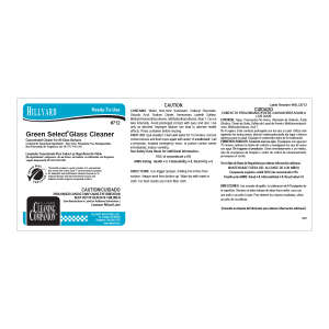 Label RTU 712 Green Select Glass Cleane