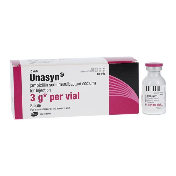 Unasyn Injection 3gm/vl Powder Vial 10/Box