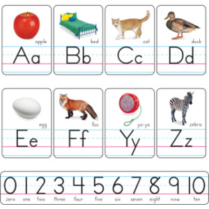 Photo Alphabet Cards Zaner-Bloser Manuscript Bulletin Board Set