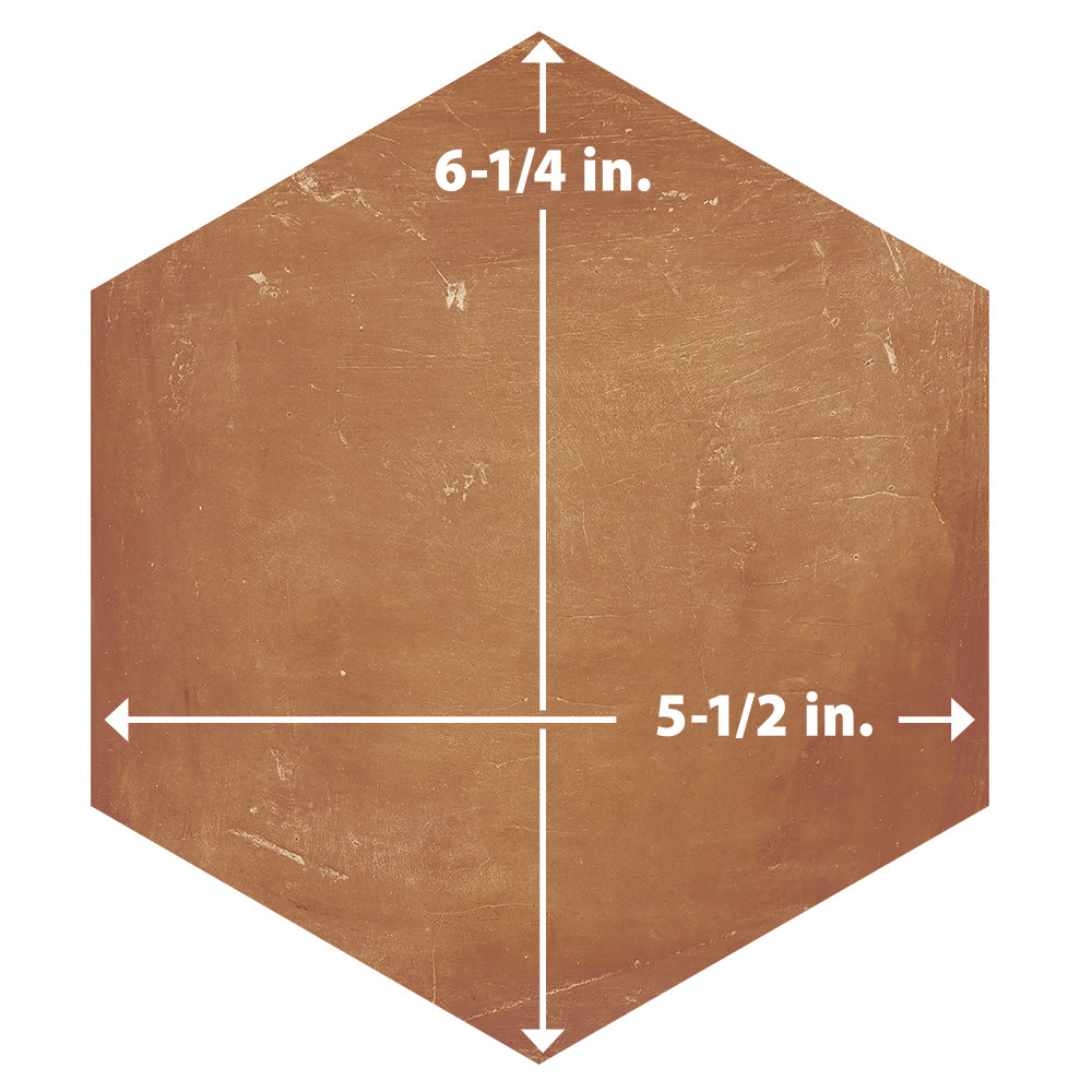 Sentier Hex des Ocres 5-1/2 in. x 6-1/4 in. Porcelain Floor and Wall Tile