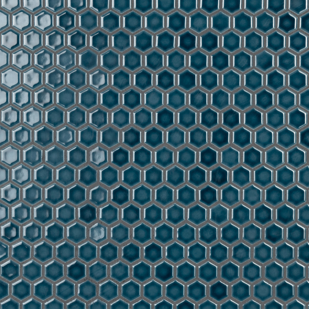 Tribeca 1″ Hex Glacier Blue 10-1/4 in. x 11-7/8 in. Porcelain Mosaic Tile