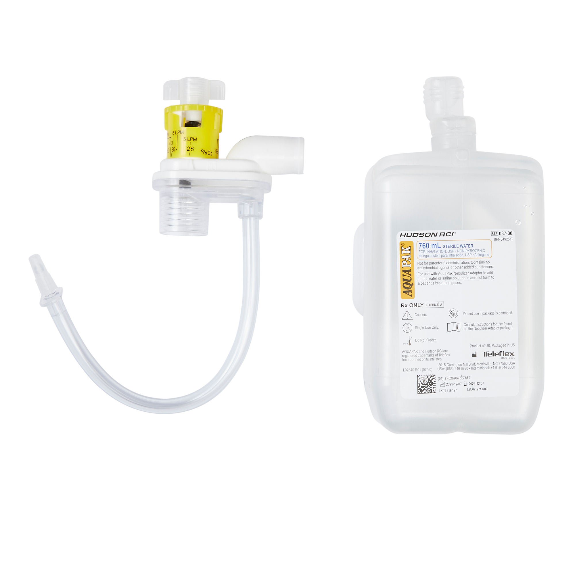 Medline PREFILL, STR WATER W/ADPTR 760ML (10/CS)