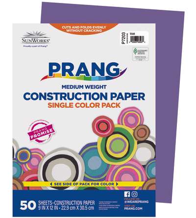Prang® (formerly SunWorks®) Construction Paper, 9" x 12", Violet
