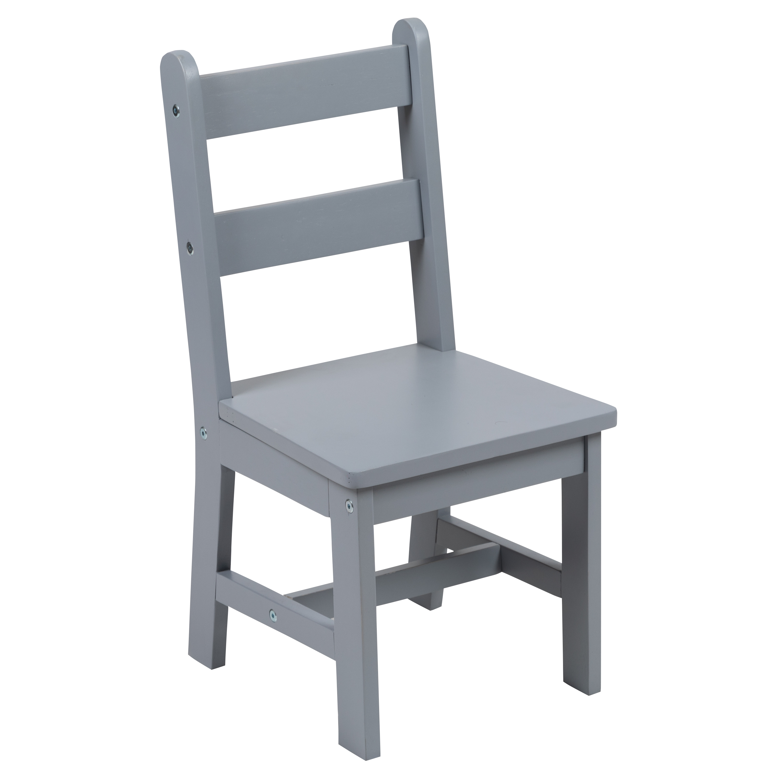Juego de mesa y silla de madera maciza para niños de 3 piezas para sala de juegos, cocina - blanco - Imagen 25 de 37