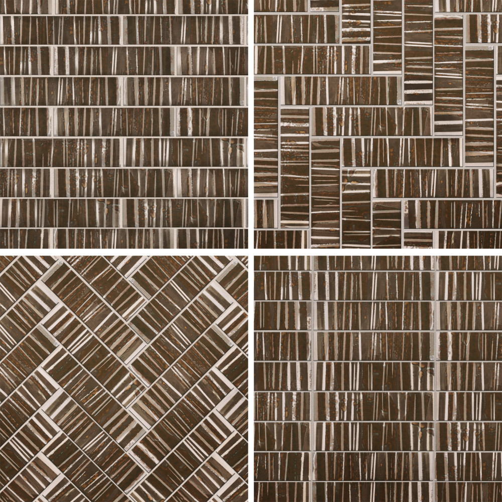 Joliet Prisma Dark Amber 3 in. x 12 in. Ceramic Wall Tile