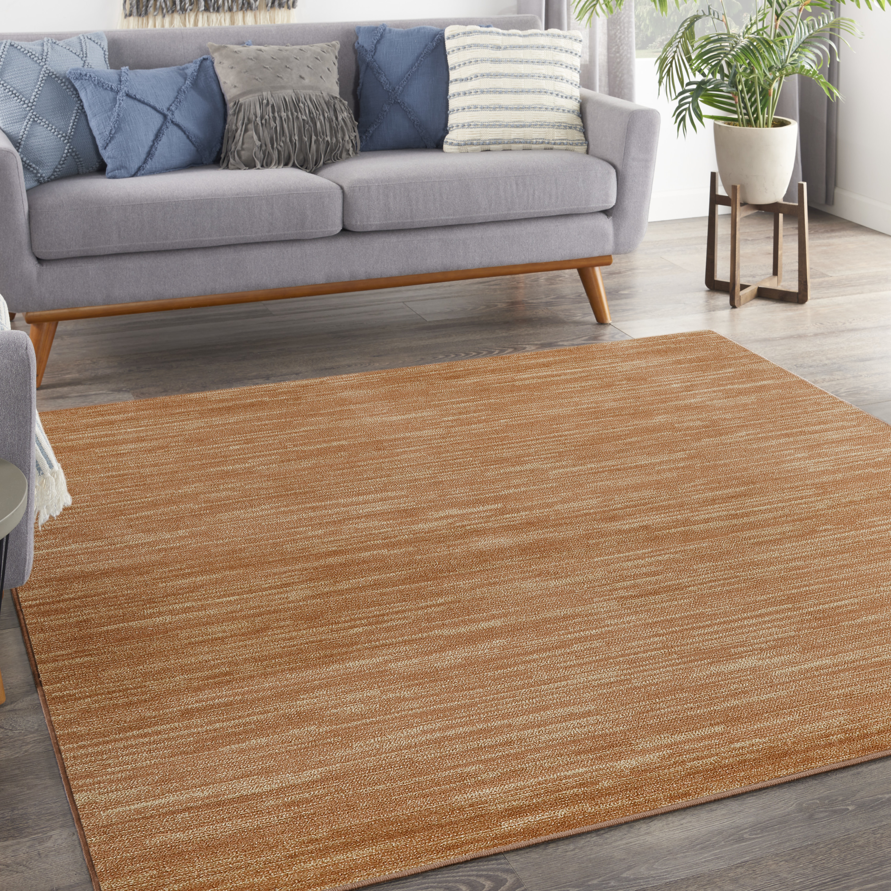 Nourison Nourison Essentials 7' x Square Rust Outdoor Rug