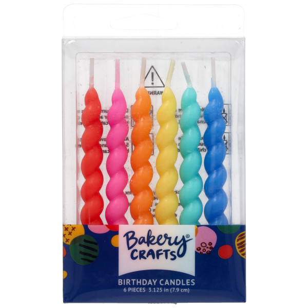 Bright Twirl Shaped Candles