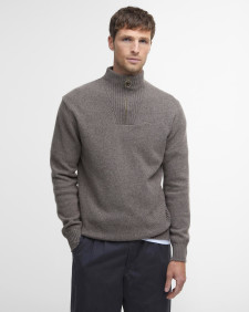 Essential Half-Zip Jumper Dark Stone