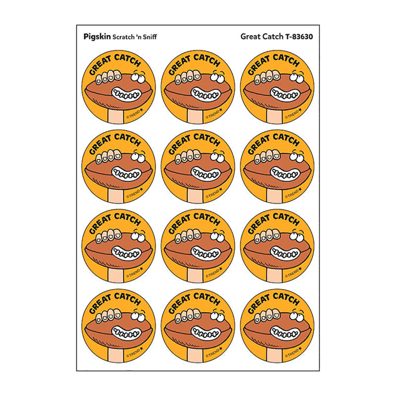 Great Catch/Pigskin Scent Retro Scratch 'n Sniff Stinky Stickers®, 24 ct.